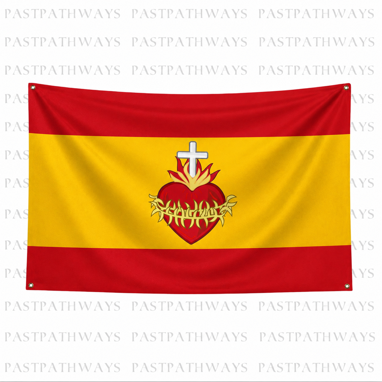 Spanish Carlist Sacred Heart Flag (1936)